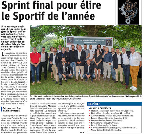 Plus quelques heures pour &eacute;lire le Sportif de l'ann&eacute;e !