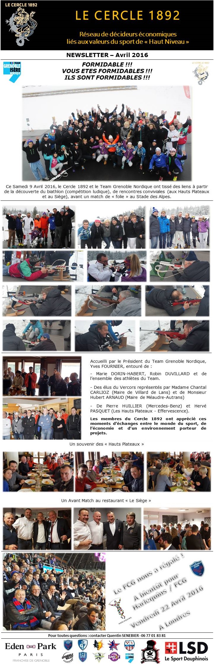 Newsletter avril 2016